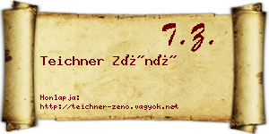 Teichner Zénó névjegykártya